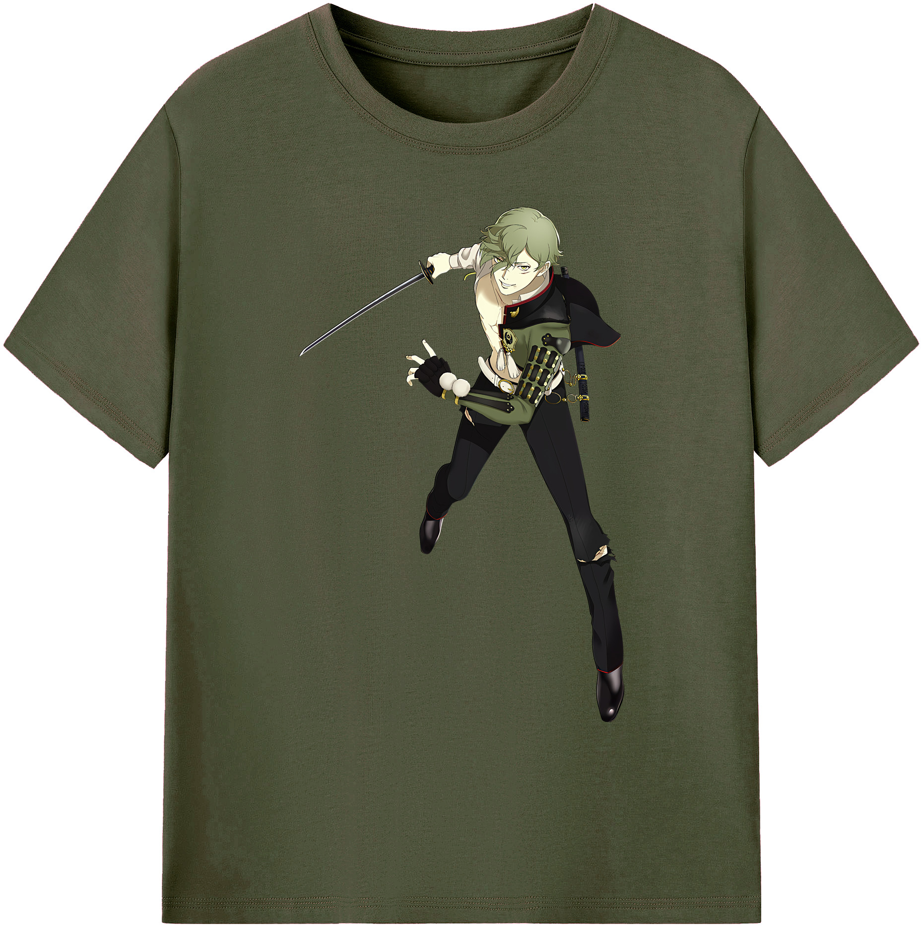 （画像用） 刀剣乱舞 Touken Ranbu 綿100％ メンズ半袖Tシャツ｜肌触りやわらか＆通気性